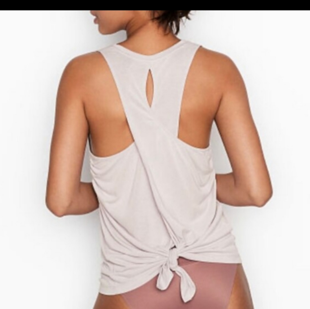 Victoria's Secret draped back tie tank, size L